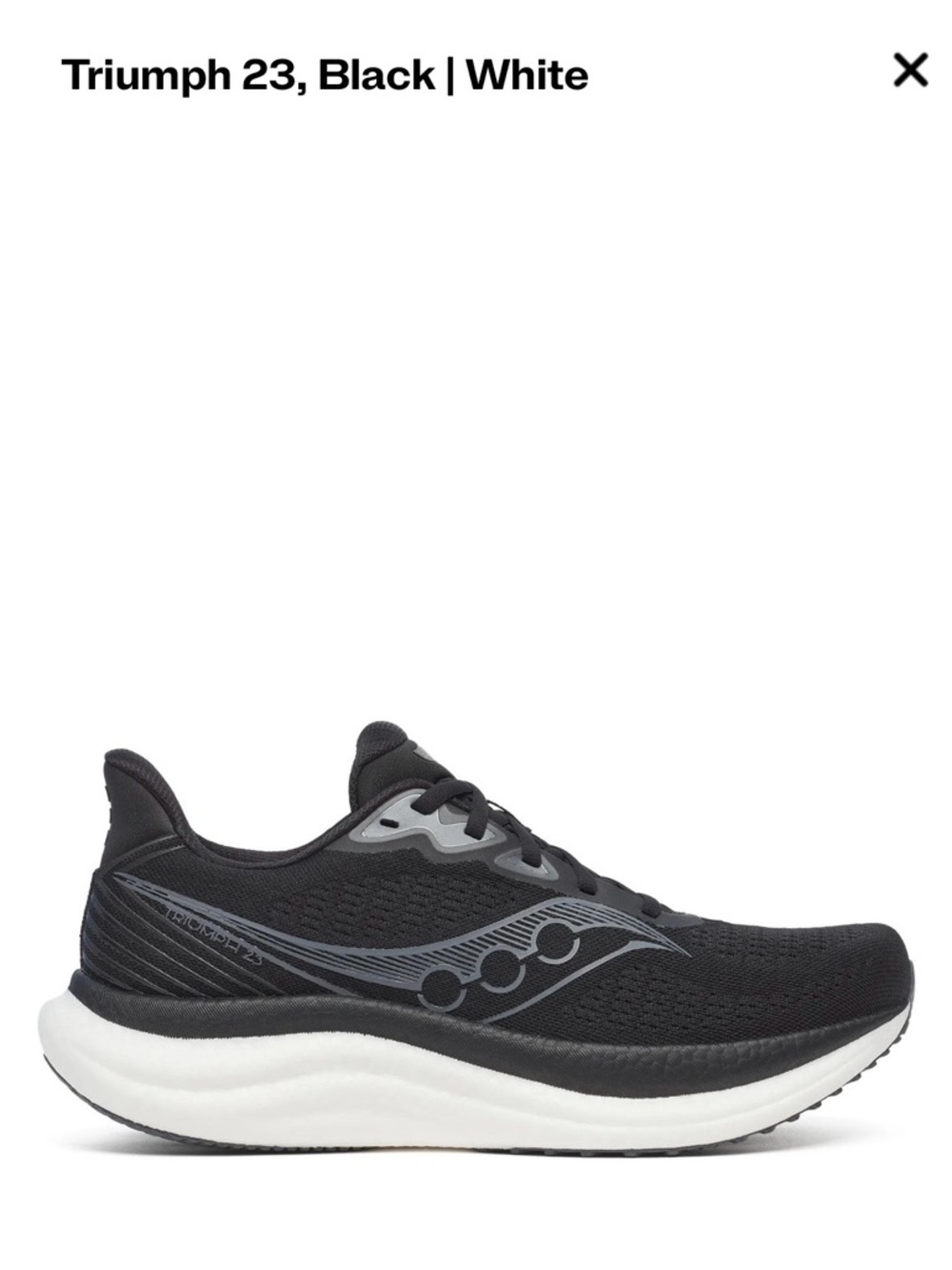 Saucony Triumph 23 Men's Black Running Sneakers
